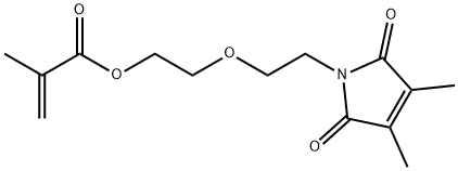 2-[2-(2,5-dihydro-3,4-dimethyl-2,5-dioxo-1H-pyrrol-1-yl)ethoxy]ethyl methacrylate 구조식 이미지