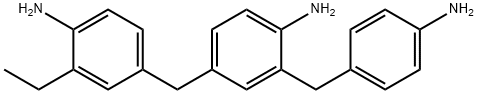 4-[(4-amino-3-ethylphenyl)methyl]-2-[(4-aminophenyl)methyl]aniline 구조식 이미지