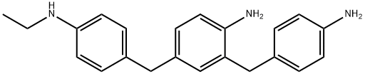 2-[(4-aminophenyl)methyl]-4-[[4-(ethylamino)phenyl]methyl]aniline Structure