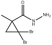 2,2-DIBROMO-1-METHYLCYCLOPROPANECARBOHYDRAZIDE 구조식 이미지