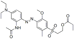 2-[[4-[[2-acetamido-4-(diethylamino)phenyl]azo]-5-methoxy-2-methylphenyl]sulphonyl]ethyl propionate 구조식 이미지