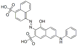 4-[[1-hydroxy-6-(phenylamino)-3-sulpho-2-naphthyl]azo]naphthalenesulphonic acid  Structure