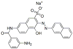 sodium 7-[(3-aminobenzoyl)amino]-4-hydroxy-3-(2-naphthylazo)naphthalene-2-sulphonate Structure