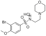 3-BROMO-4-METHOXY-N-(2-MORPHOLIN-4-YL-ETHYL)-벤젠설폰아미드염화물 구조식 이미지