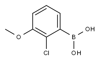 2-Chloro-3-methoxyphenylboronic acid Structure