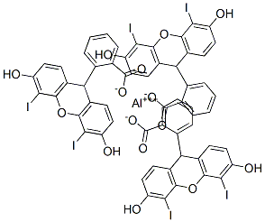 2-(3,6-dihydroxy-4,5-diiodoxanthen-9-yl)benzoic acid, aluminium salt 구조식 이미지