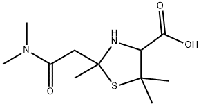 2-(디메틸카르바모일메틸)-2,5,5-트리메틸-티아졸리딘-4-카르복실산 구조식 이미지