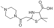 4-Carboxy-2,5,5-trimethylthiazolidine-2-aceto-N-methylpiperazide 구조식 이미지
