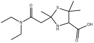 4-Carboxy-2,5,5-trimethylthiazolidine-2-N,N-diethylacetamide 구조식 이미지