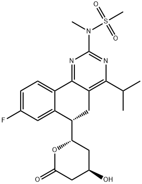 854898-47-8 N-[(6S)-8-Fluoro-5,6-dihydro-4-(1-Methylethyl)-6-[(2S,4R)-tetrahydro-4-hydroxy-6-oxo-2H-pyran-2-yl]benzo[h]quinazolin-2-yl]-N-MethylMethanesulfonaMide