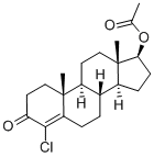 4-Chlorotestosterone acetate  구조식 이미지