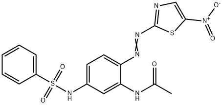 N-[2-[(5-nitrothiazol-2-yl)azo]-5-[(phenylsulphonyl)amino]phenyl]acetamide 구조식 이미지
