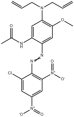 N-[2-[(2-chloro-4,6-dinitrophenyl)azo]-5-(diallylamino)-4-methoxyphenyl]acetamide 구조식 이미지