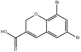 6,8-DIBROMO-2H-CHROMENE-3-CARBOXYLIC ACID Structure