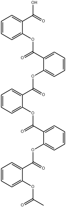 2-[[2-[[2-(Acetyloxy)benzoyl]oxy]benzoyl]oxy]benzoic Acid 2-[(2-Carboxyphenoxy)carbonyl]phenyl Ester Structure