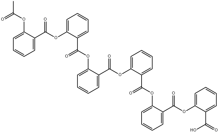 2-[[2-[[2-(Acetyloxy)benzoyl]oxy]benzoyl]oxy]benzoic Acid 2-[[2-[(2-carboxyphenoxy)carbonyl]phenoxy]carbonyl]phenyl Ester Structure