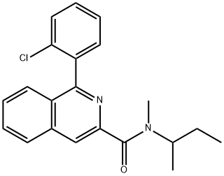 1-(2-클로로페닐)-N-메틸-N-(1-메틸프로필)-3-이소퀴놀린카르복사미드 구조식 이미지