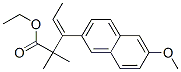 ethyl beta-ethylidene-6-methoxy-alpha,alpha-dimethylnaphthalene-2-propionate Structure