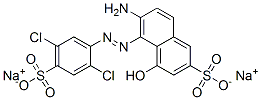 6-amino-5-[(2,5-dichloro-4-sulphophenyl)azo]-4-hydroxynaphthalene-2-sulphonic acid, sodium salt Structure