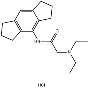 2-diethylamino-N-(1,2,3,5,6,7-hexahydro-s-indacen-4-yl)acetamide hydro chloride Structure