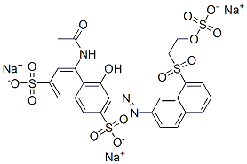 5-(아세타미도)-4-하이드록시-3-[[8-[[2-(술폭시)에틸]술포닐]-2-나프틸]아조]나프탈렌-2,7-디술포닉산, 나트륨 염 구조식 이미지