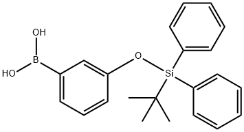 보론산,B-[3-[[(1,1-디메틸에틸)디페닐실릴]옥시]페닐]- 구조식 이미지