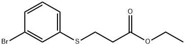 Propanoic acid, 3-[(3-bromophenyl)thio]-, ethyl ester 구조식 이미지