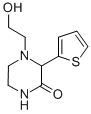 4-(2-히드록시에틸)-3-(2-티에닐)피페라지논 구조식 이미지