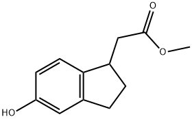 METHYL(5-HYDROXY-2,3-DIHYDRO-1H-INDEN-1-YL)아세테이트 구조식 이미지