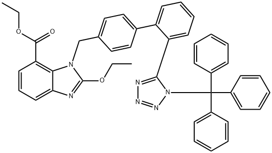 N-Trityl Candesartan Ethyl Ester 구조식 이미지