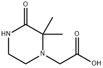 (2,2-DIMETHYL-3-OXO-PIPERAZIN-1-YL)-ACETIC ACID Structure