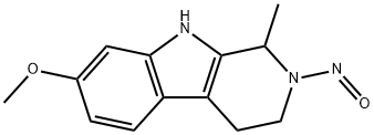 2,3,4,5-Tetrahydro-7-methoxy-1-methyl-2-nitroso-1H-pyrido[3,4-b]indole 구조식 이미지