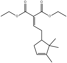 디에틸[2-(2,2,3-트리메틸-3-시클로펜텐-1-일)에틸리덴]말로네이트 구조식 이미지