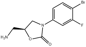 (S)-5-(Aminomethyl)-3-(4-bromo-3-fluorophenyl)oxazolidin-2-one 구조식 이미지