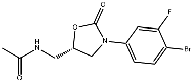 (5S)-N-[3-(4-BROMO-3-FLUOROPHENYL)-2-OXOOXAZOLIDIN-5-YLMETHYL]ACETAMIDE Structure