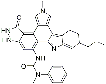 Urea, N'-(4,5,6,11,12,13-hexahydro-2-Methyl-4-oxo-11-propyl-2H-indazolo[5,4-a]pyrrolo[3,4-c]carbazol-8-yl)-N-Methyl-N-phenyl- Structure