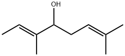 (E)-3,7-디메틸-2,6-옥타디엔-4-올 구조식 이미지