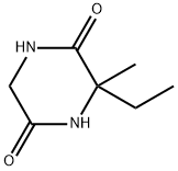 2,5-Piperazinedione,  3-ethyl-3-methyl- Structure