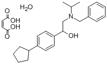 벤젠메탄올,4-시클로펜틸-알파-(((1-메틸에틸)(페닐메틸)아미노)메틸)-,(Z)-2-부텐디오에이트,수화물 구조식 이미지