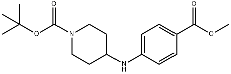 tert-부틸4-(4-(METHOXYCARBONYL)PHENYLAMINO)PIPERIDINE-1-CARBOXYLATE 구조식 이미지