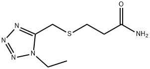 3-(((1-에틸-1H-테트라졸-5-일)메틸)티오)프로판아미드 구조식 이미지