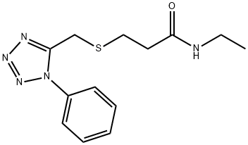 N-Ethyl-3-(((1-phenyl-1H-tetrazol-5-yl)methyl)thio)propanamide Structure