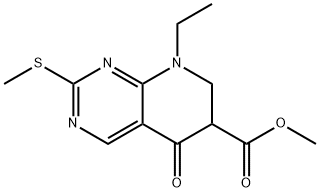 methyl 8-ethyl-5,6,7,8-tetrahydro-2-(methylthio)-5-oxopyrido[2,3-d]pyrimidine-6-carboxylate 구조식 이미지