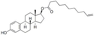 estra-1,3,5(10)-triene-3,17beta-diol 17-(10-undecenoate) 구조식 이미지