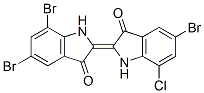 5,7-dibromo-2-(5-bromo-7-chloro-1,3-dihydro-3-oxo-2H-indol-2-ylidene)-1,2-dihydro-3H-indol-3-one Structure