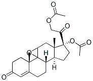17,21-Diacetyloxy-9,11-epoxypregn-4-ene-3,20-dione 구조식 이미지
