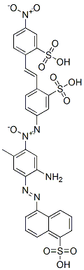 5-[[2-amino-5-methyl-4-[[4-[2-(4-nitro-2-sulphophenyl)vinyl]-3-sulphophenyl]azoxy]phenyl]azo]naphthalene-1-sulphonic acid 구조식 이미지