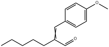 2-[(4-methoxyphenyl)methylene]heptan-1-al Structure