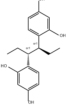 4,4'-(1,2-Diethylethylene)diresorcinol Structure