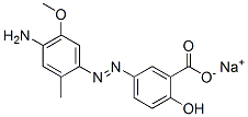 5-[(4-아미노-5-메톡시-2-톨릴)아조]살리실산,나트륨염 구조식 이미지